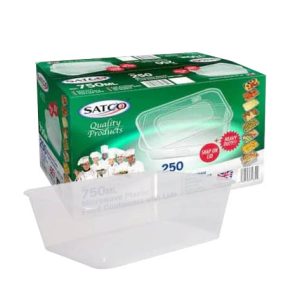 Satco Microwave Containers With Lids 750Cc 1x250