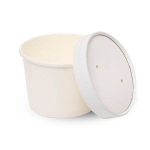 Soup Cup & Lids White 227Ml/8Oz 1x250