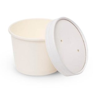 Soup Cup & Lids White 240Ml/12Oz 1x250