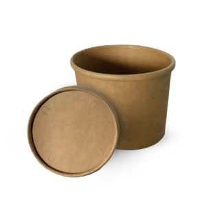 Soup Cup & Lids Kraft 227Ml/8Oz 1x250