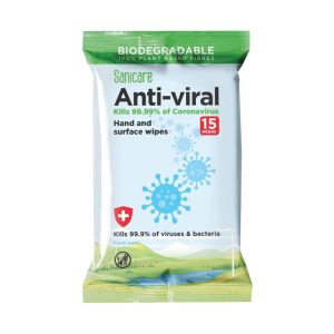 Sanicare Anti Viral Wipes 15'S