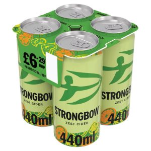 Strongbow Zest Can 4Pk Pm £6.29